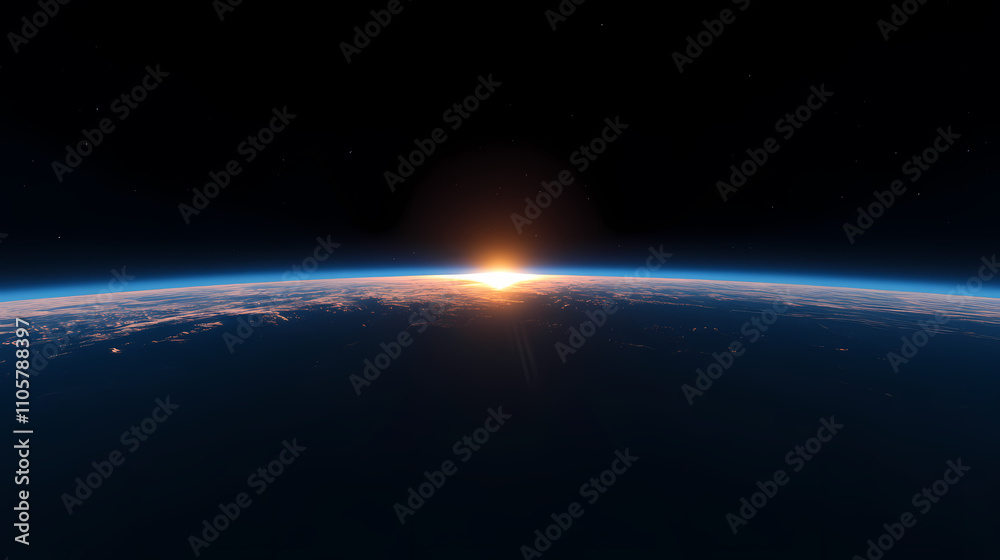 Obraz premium Blue Earth in Space