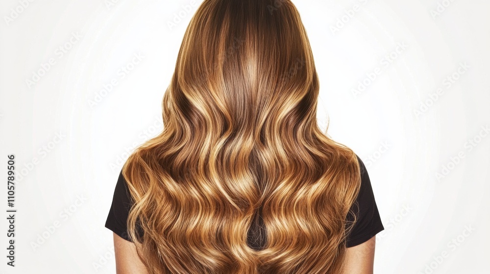 Obraz premium Transformation of Woman's Hair Before and After Treatment in a White Background Shot