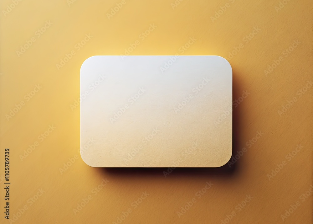Realistic Mockup of Square Business Card with Rounded Corners and Shadow for Design Presentation Realistic Mockup of Square Business Card with Rounded Corners and Shadow for Design Presentation