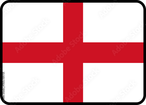 England Flag Rounded Rectangle Icon