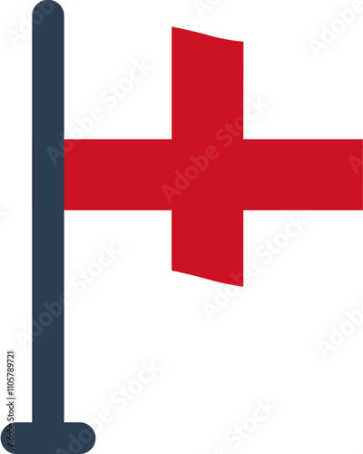 England Flag Rounded