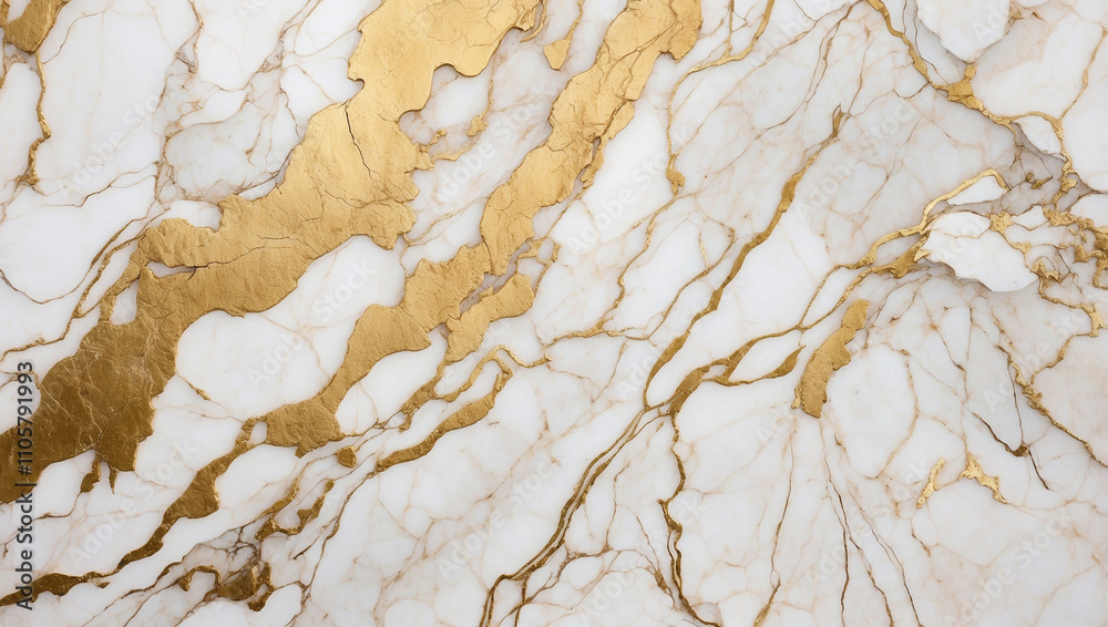 Obraz premium White Marble with Gold
