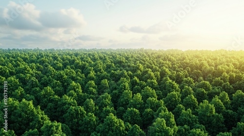 Lush green forests aerial insights into sustainable forestry practices for carbon reduction and eco-friendly environments photo