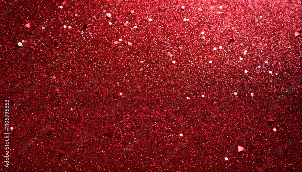 red color and some glitters