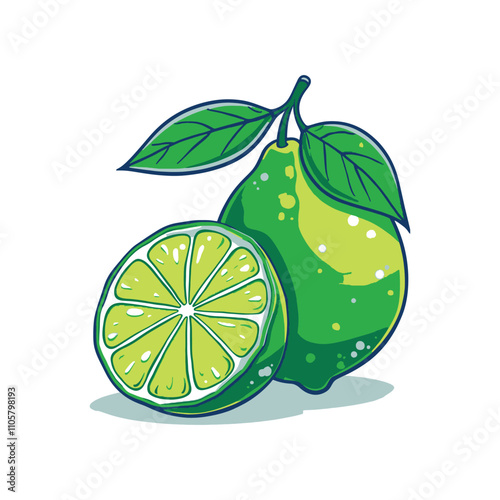 Fresh lemon fruits isolated on white background
