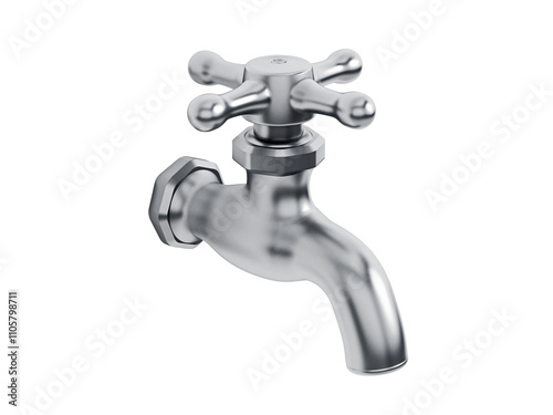 Plakat Water tap isolated on transparent background