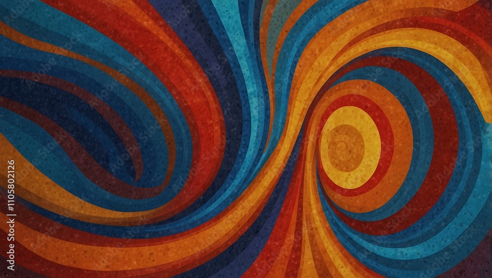 Fototapeta premium Colorful swirl pattern with blue, red, and orange.