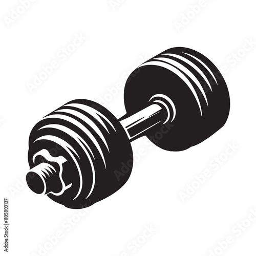 Dumbbell silhouette illustration