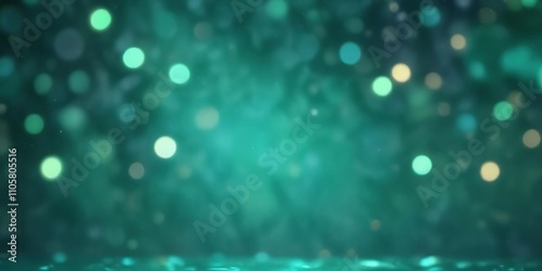 Colorful aqua turquoise and teal green bokeh background with a subtle shimmer effect, teal, green, turquoise