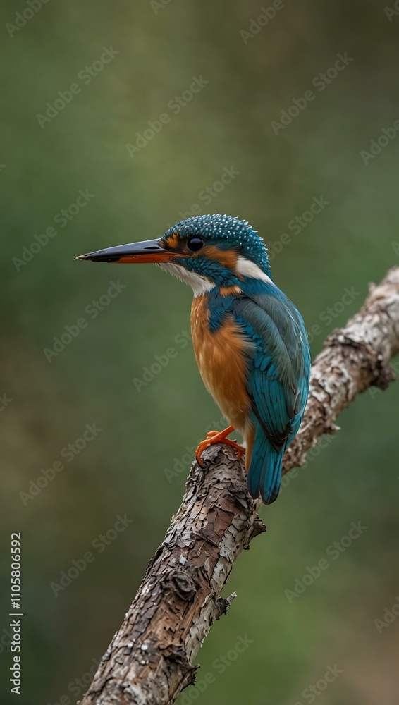 Common kingfisher perched on a branch in Croatia. Common kingfisher perched on a branch in Croatia.