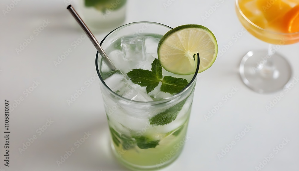 Fototapeta premium Enjoy the charm of Mojito cocktail in a refreshing summer