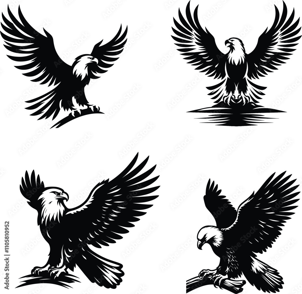 Eagle silhouette vector white background eagle illustration Eagle silhouette vector white background eagle illustration