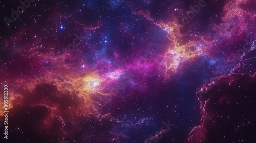 Wallpaper Mural A stunning and vibrant astronomy concept backdrop featuring a starry night sky with distant galaxies Torontodigital.ca