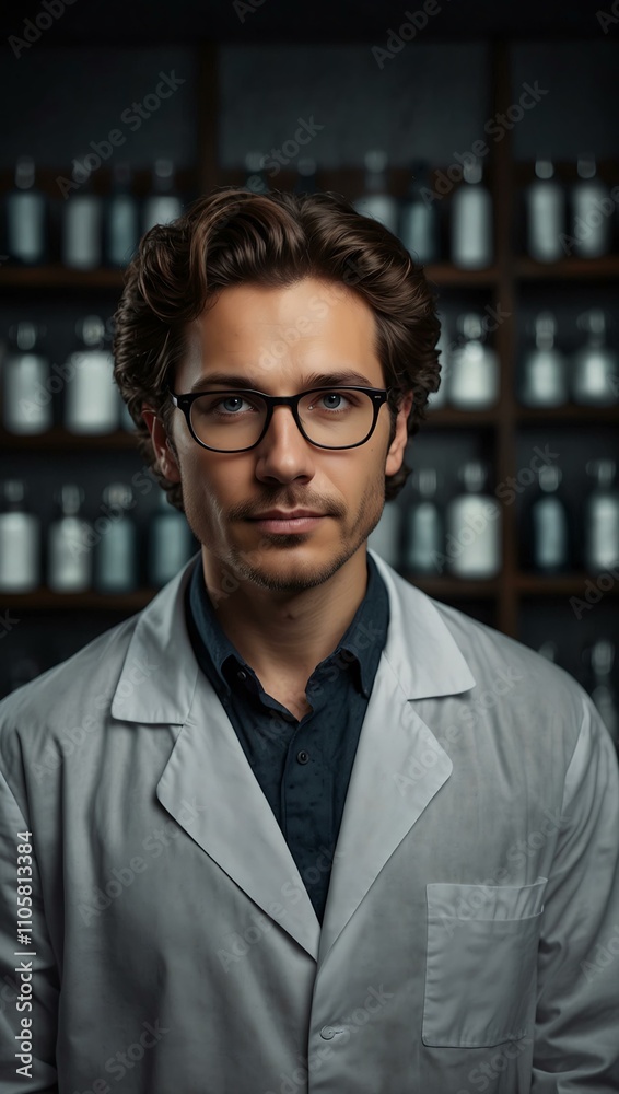 Confident scientist portrait. Confident scientist portrait.
