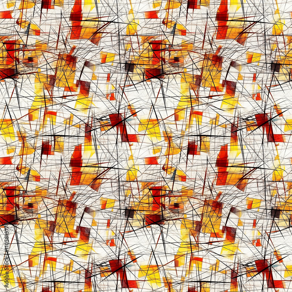 Obraz premium Seamless abstract background with warm colors and intricate lines