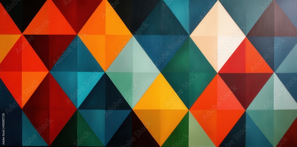 Colorful Geometric Patterns with Triangles in Bright Shades of Red, Blue, and Yellow Colorful Geometric Patterns with Triangles in Bright Shades of Red, Blue, and Yellow