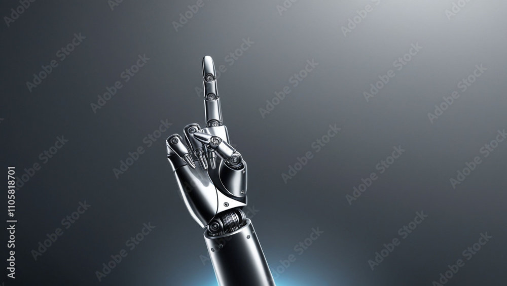 Naklejka premium Robot hand finger pointing