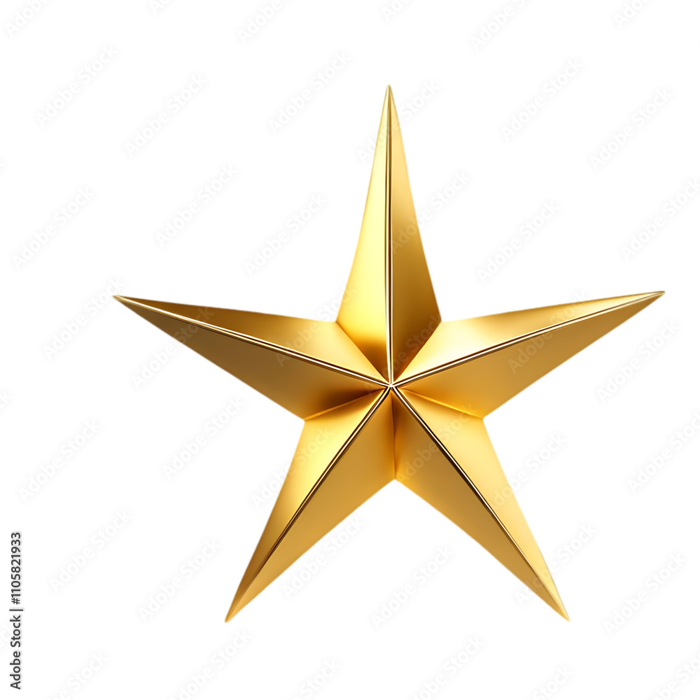 Obraz premium Gold Star isolated on transparent background