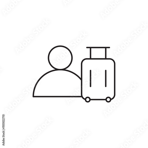 Guest icon Thin isolated logo