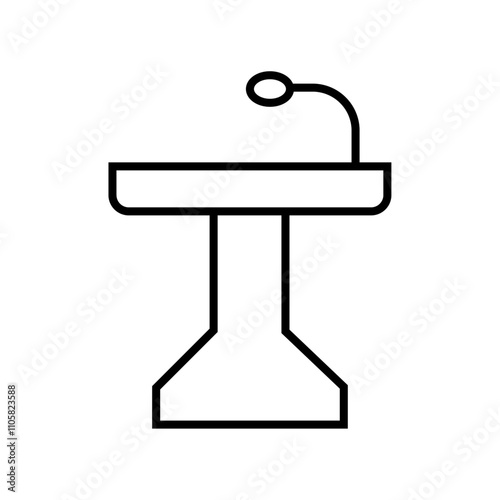 Lectern icon Thin isolated logo