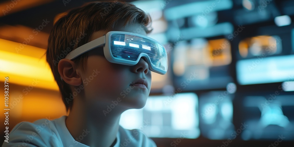 A medium shot of a very realistic attractive boy in h