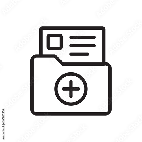 Medical history icon Thin isolated logo