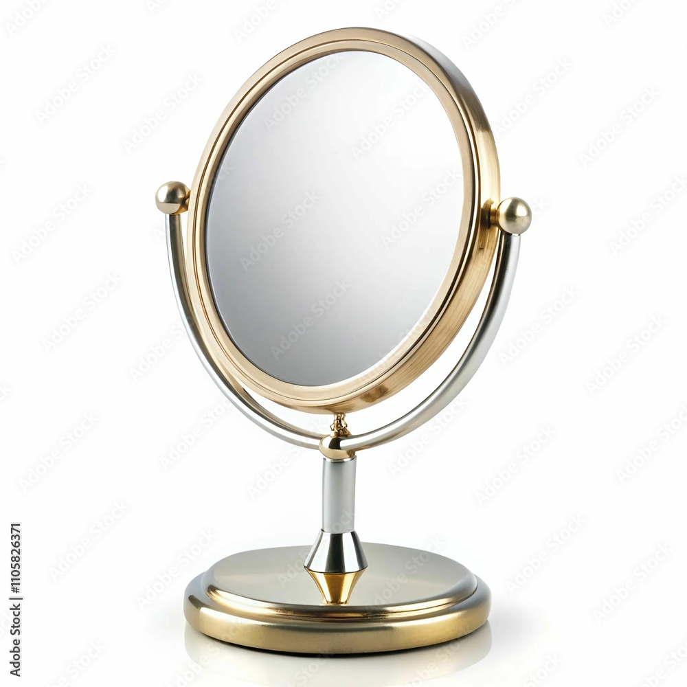 A sleek dressing table mirror with a minimalist design, set against A sleek dressing table mirror with a minimalist design, set against