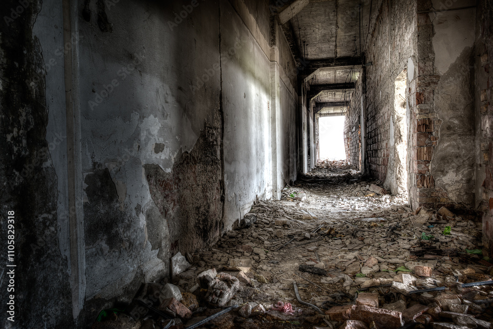 Abandoned Building Corridor Abandoned Building Corridor
