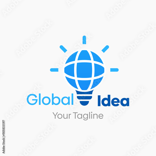 Global Idea Logo Design Template. Good for Business, Agency, Community and Organization.  photo