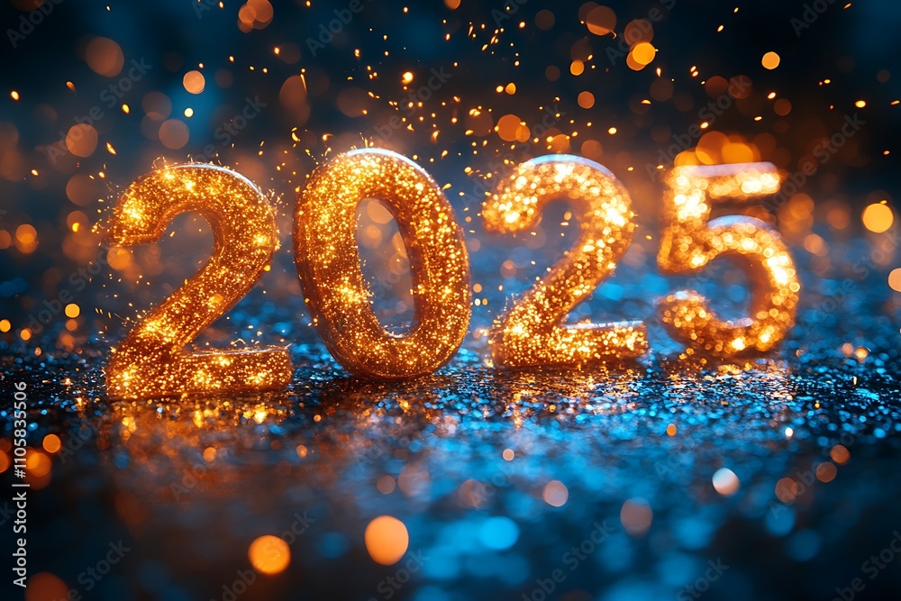 A Number 2025 Made of Radiant Lights
A Number 2025 Made of Radiant Lights