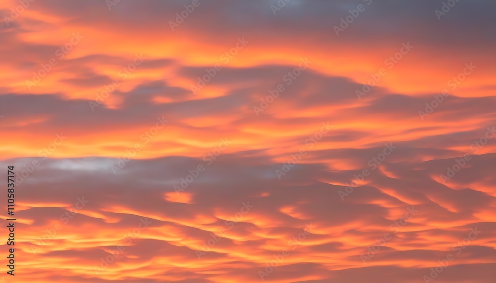 Fototapeta premium Stunning Orange Cloudscape at Sunset