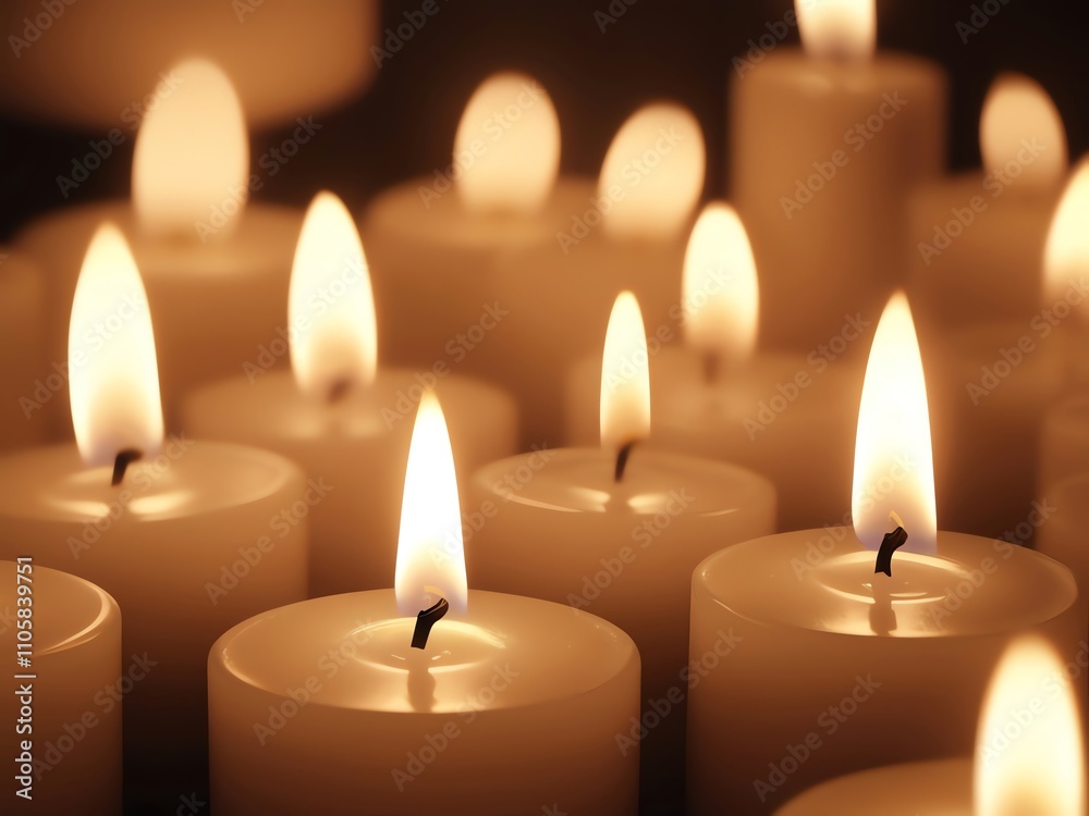 Illuminated Serenity: A Gathering of Warm Candlelight Illuminated Serenity: A Gathering of Warm Candlelight