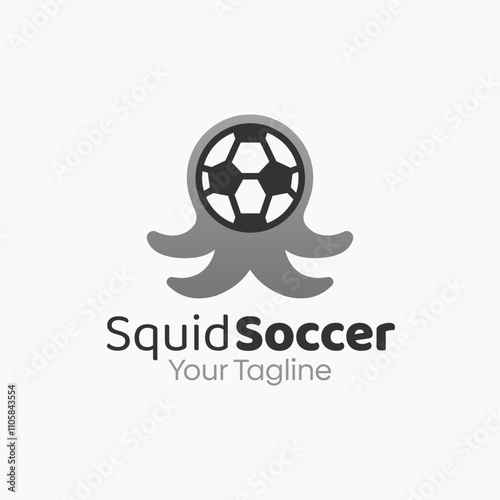 Squid Soccer Logo Design Template. Good for Business, Agency, Community and Organization.  photo