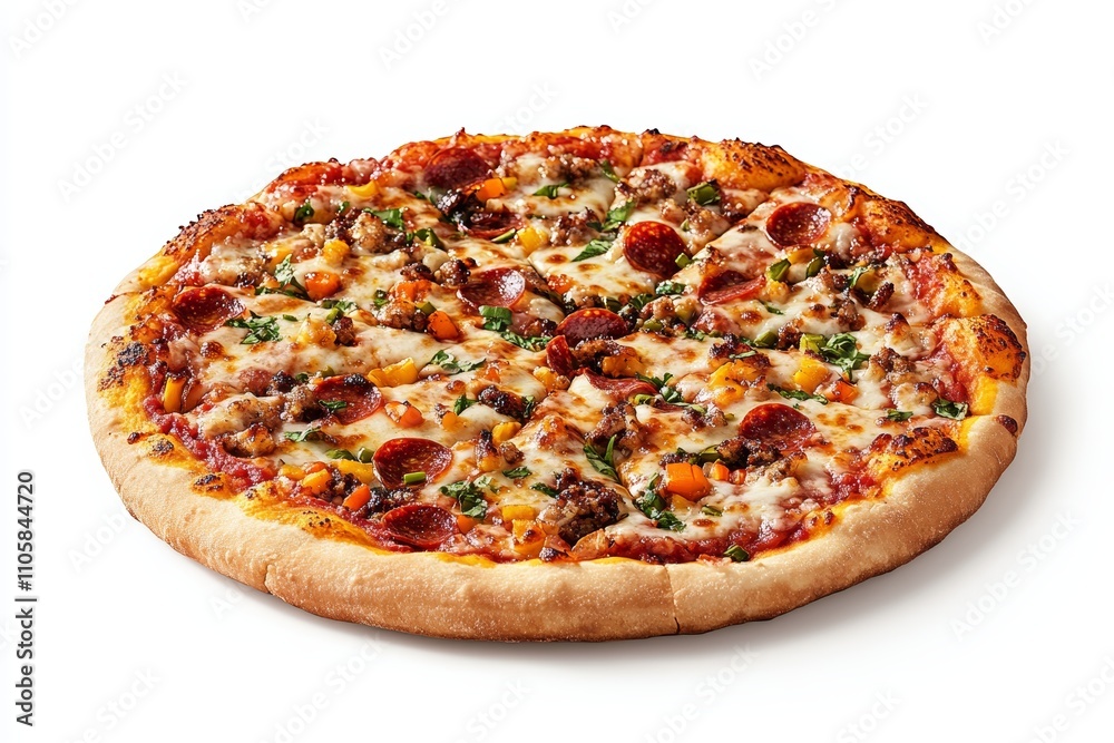 A pizza with pepperoni and cheese on it A pizza with pepperoni and cheese on it