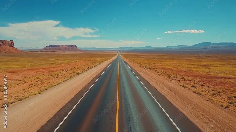 Naklejka premium the road in the countryside