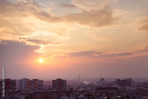Wallpaper Mural Sunset over Cityscape  Torontodigital.ca