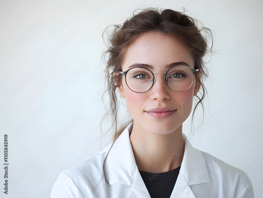 Half make-up photo of a scientific researcher Half make-up photo of a scientific researcher