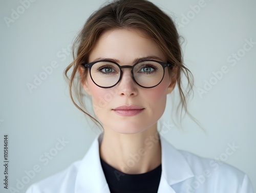 Half make-up photo of a scientific researcher