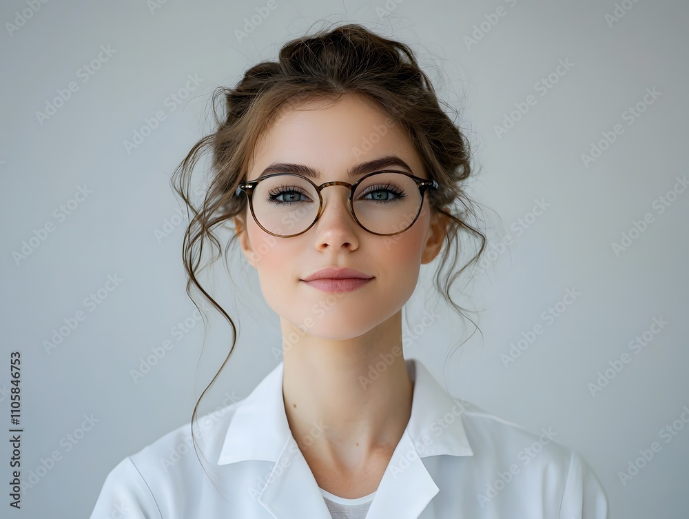 Half make-up photo of a scientific researcher Half make-up photo of a scientific researcher