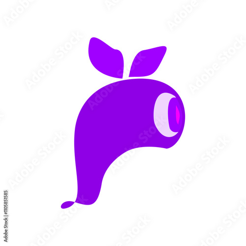 abstract design of one-eyed alien character
