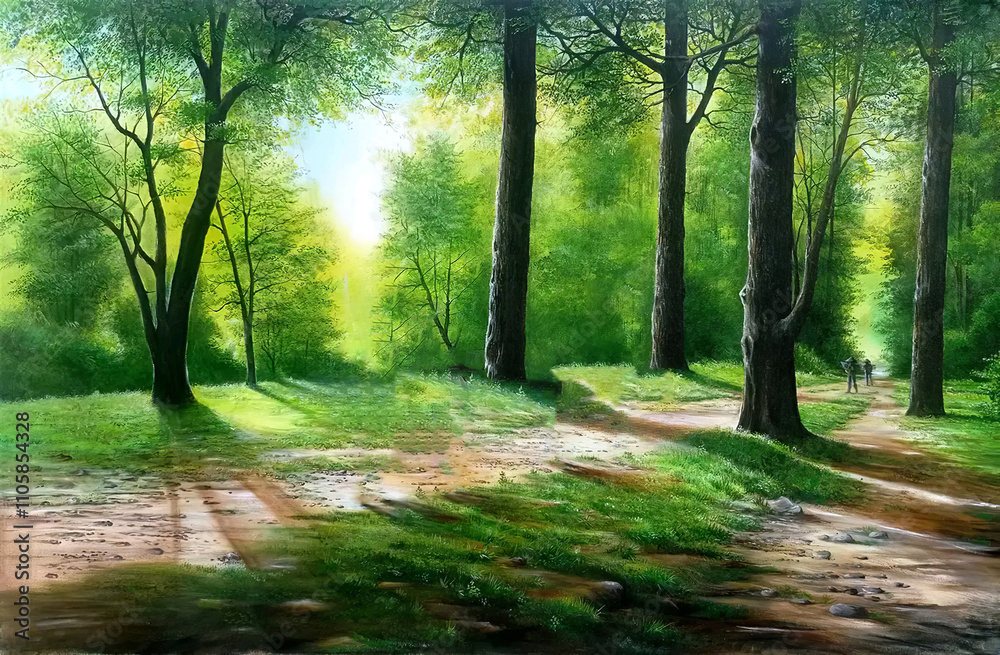 Obraz premium morning in the woods