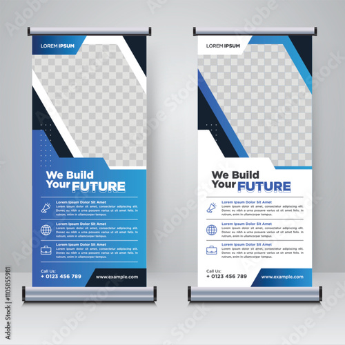 Corporate rollup or X banner design template	
