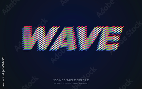 Wavy line editable text style effect	
 photo