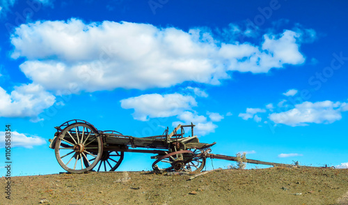 Derelict ox wagon, Tankwa Guesthouse complex, Tankwa-Karoo National PArk. photo