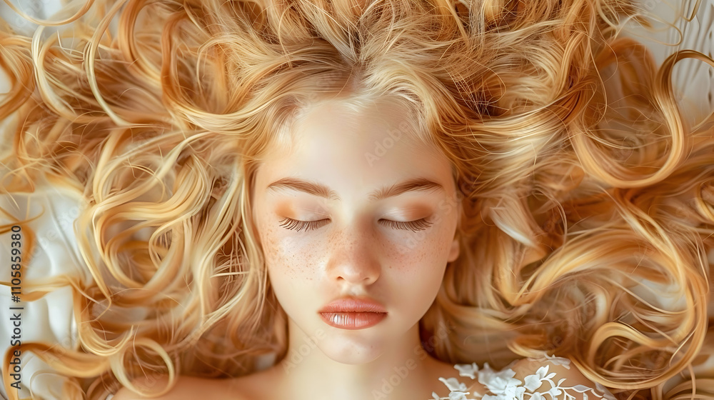 Fototapeta premium Beautiful women blond hair
