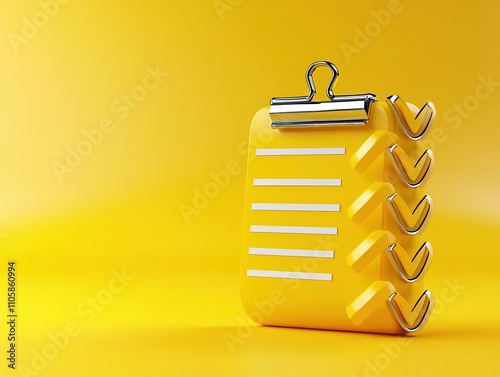 Safety compliance checklist, easytofollow, 3D illustration photo