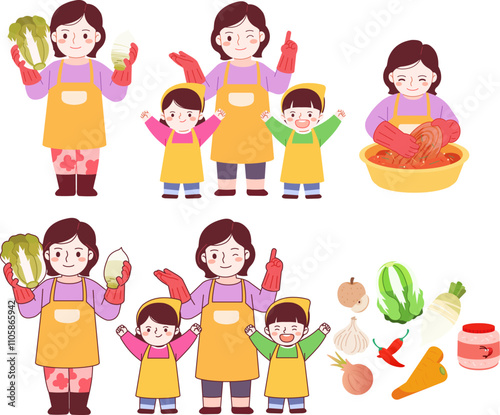 K-food, kimchi, kimchi making, traditional food, housewives, sharing, volunteering, winter, stored food, fermented food, neighborhood,