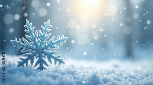 Elegant Snowflake Background for Winter and Christmas Designs – High-Quality Festive Holiday Theme