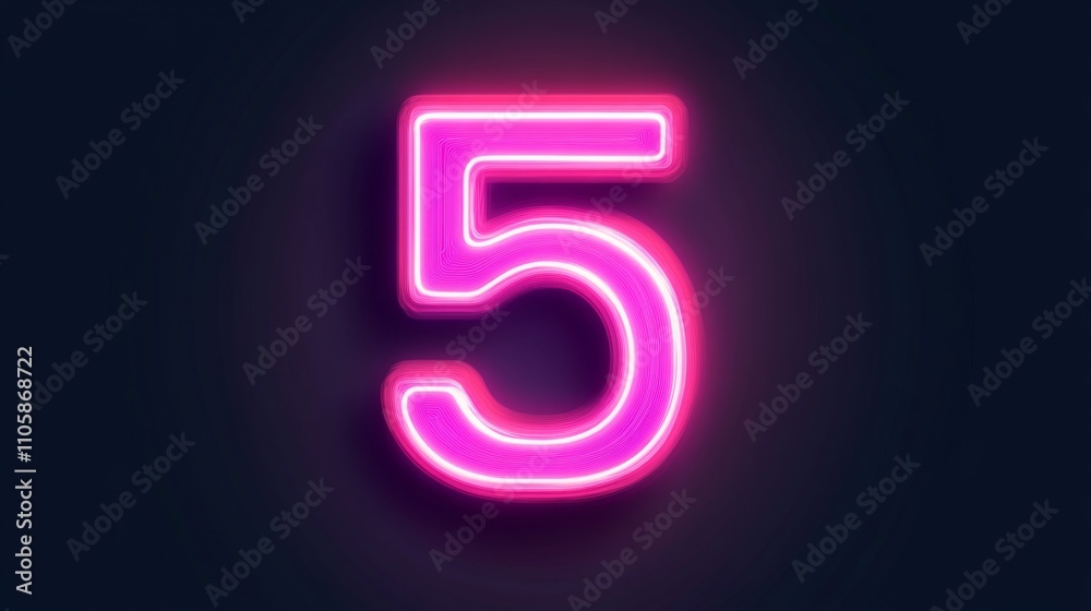 Vibrant Pink Neon Number 5 Graphic Design. A Stunning Digital Illustration of a Digit in a Bold Neon Pink Glow. Perfect for Creative Projects, Logos, and Posters. Vibrant Pink Neon Number 5 Graphic Design. A Stunning Digital Illustration of a Digit in a Bold Neon Pink Glow. Perfect for Creative Projects, Logos, and Posters.