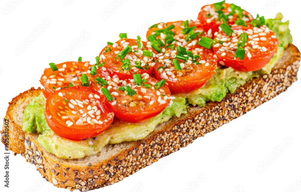 Healthy avocado toast with cherry tomatoes Healthy avocado toast with cherry tomatoes